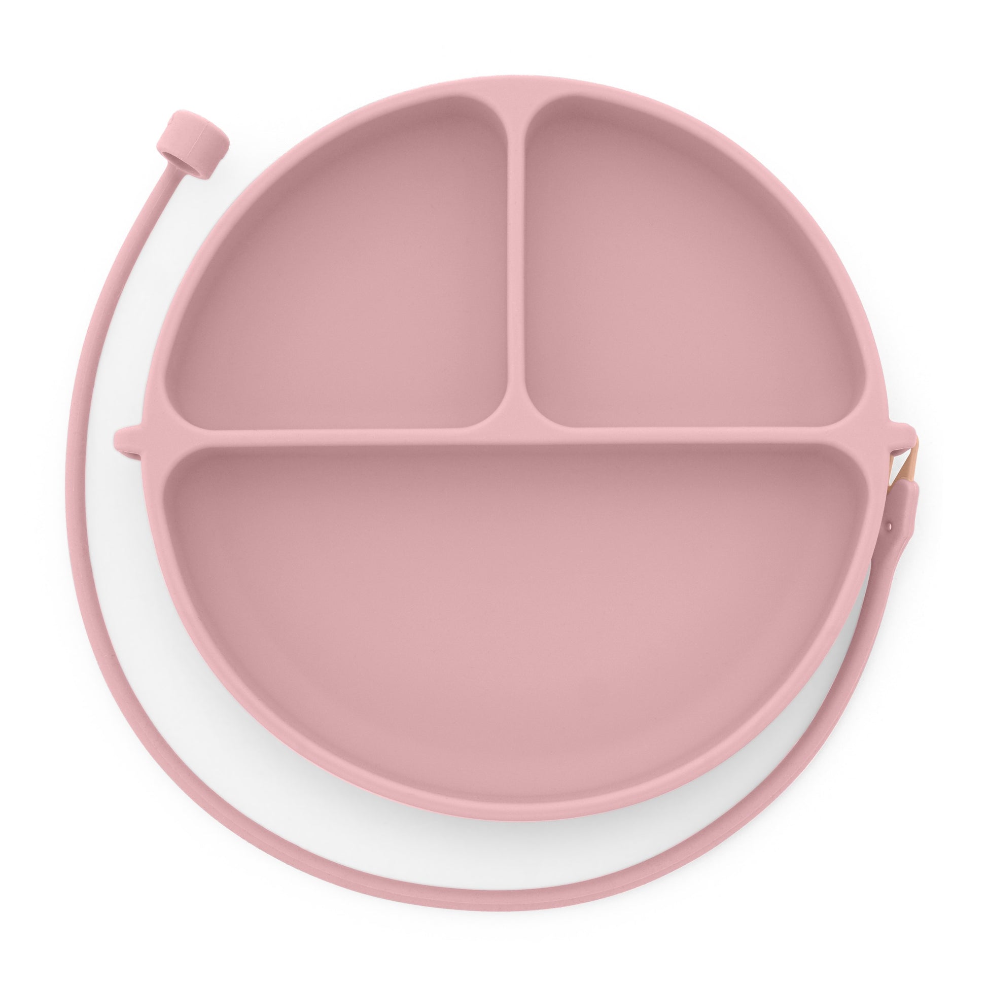 DropLess Plate pale mauve grey gray silicone suction baby toddler plate