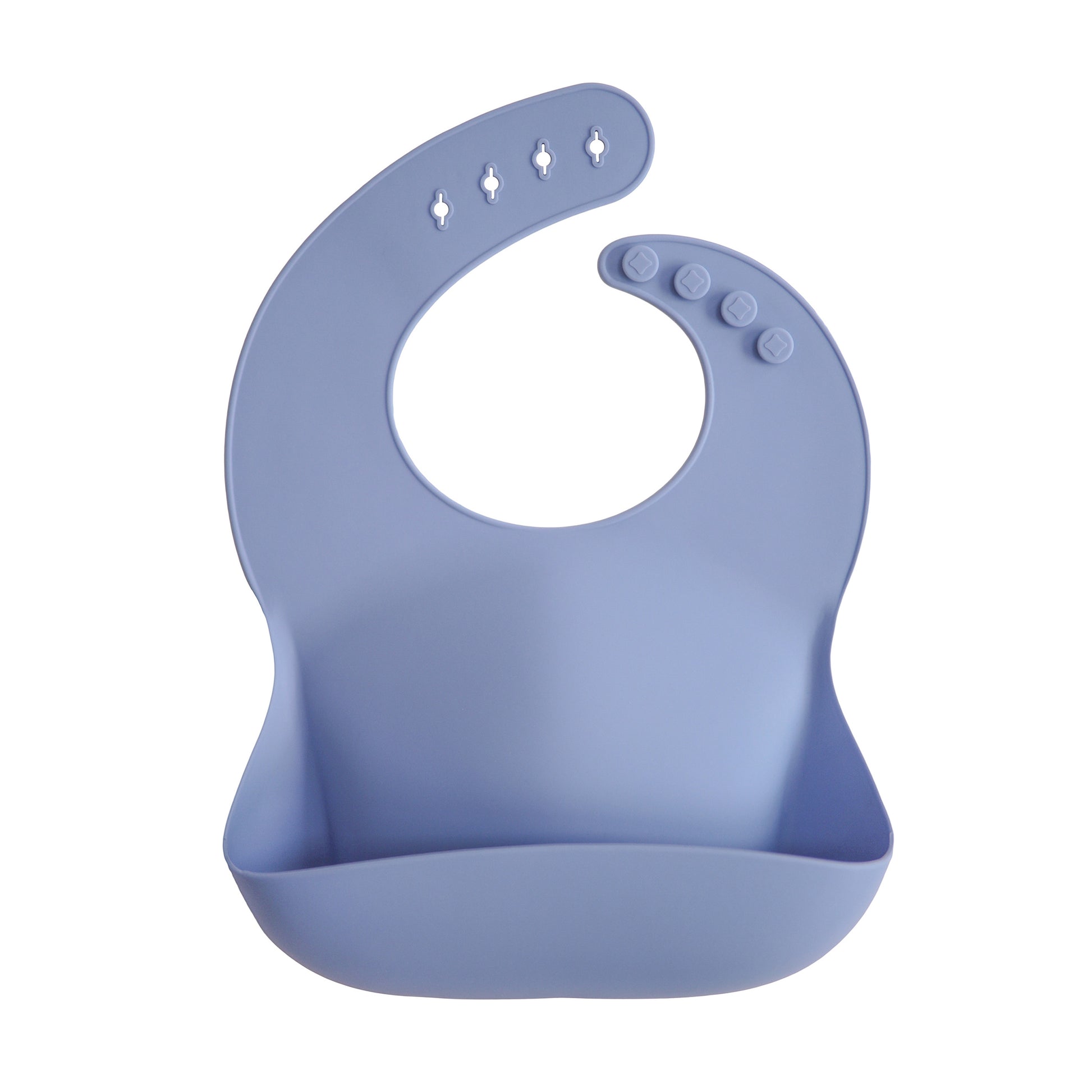 Newborn Infant Baby Mushie Blue Silicone Baby Bib. Jedbaby