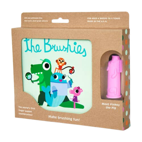 Pinkey the Pig Brushie and Book baby toddler toothbrush