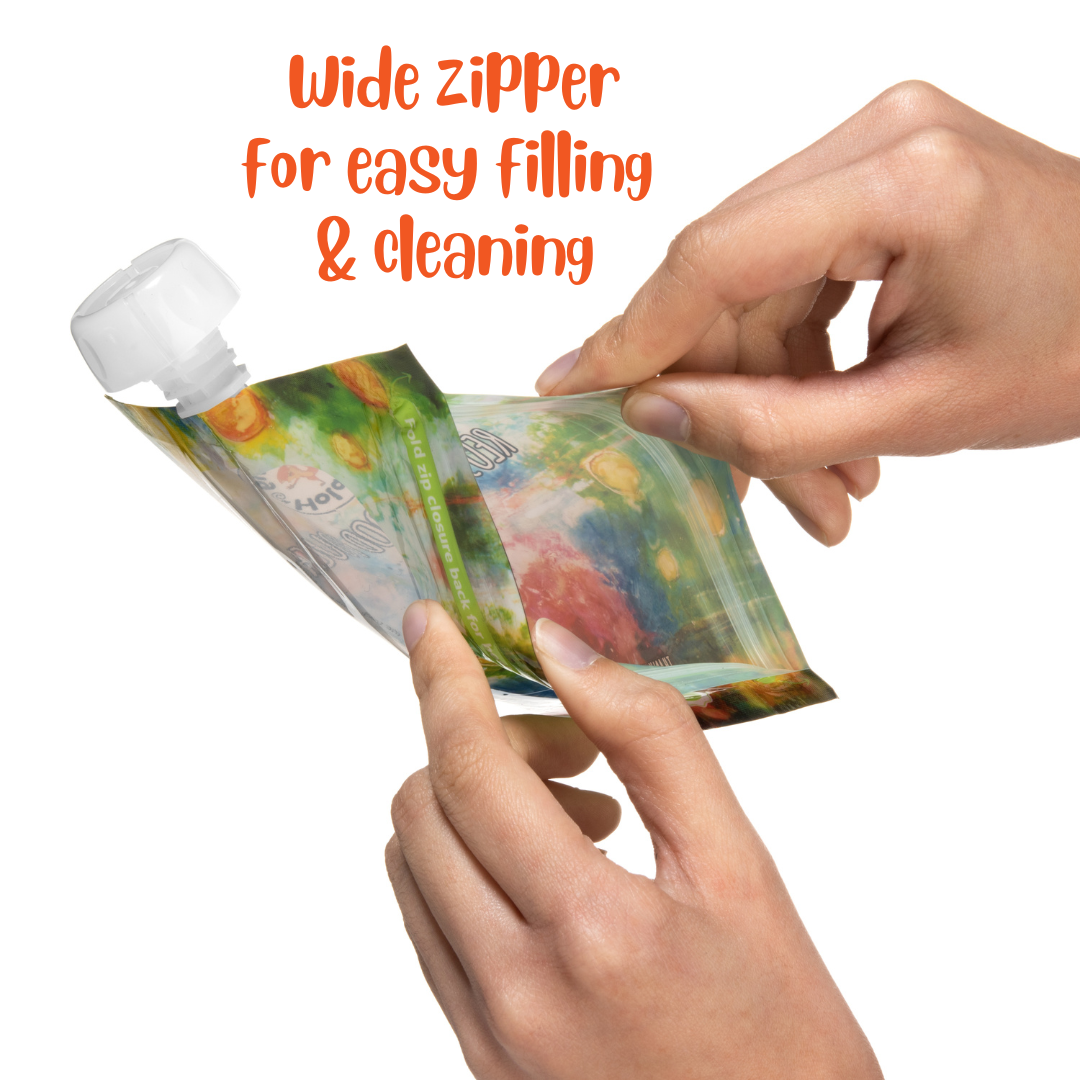 Flipping Holder DELUXE w/ Lid + Reusable Baby Food Pouch