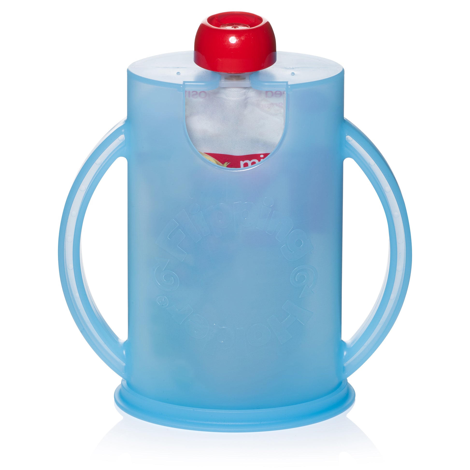 The flipping holder with lid and pouch