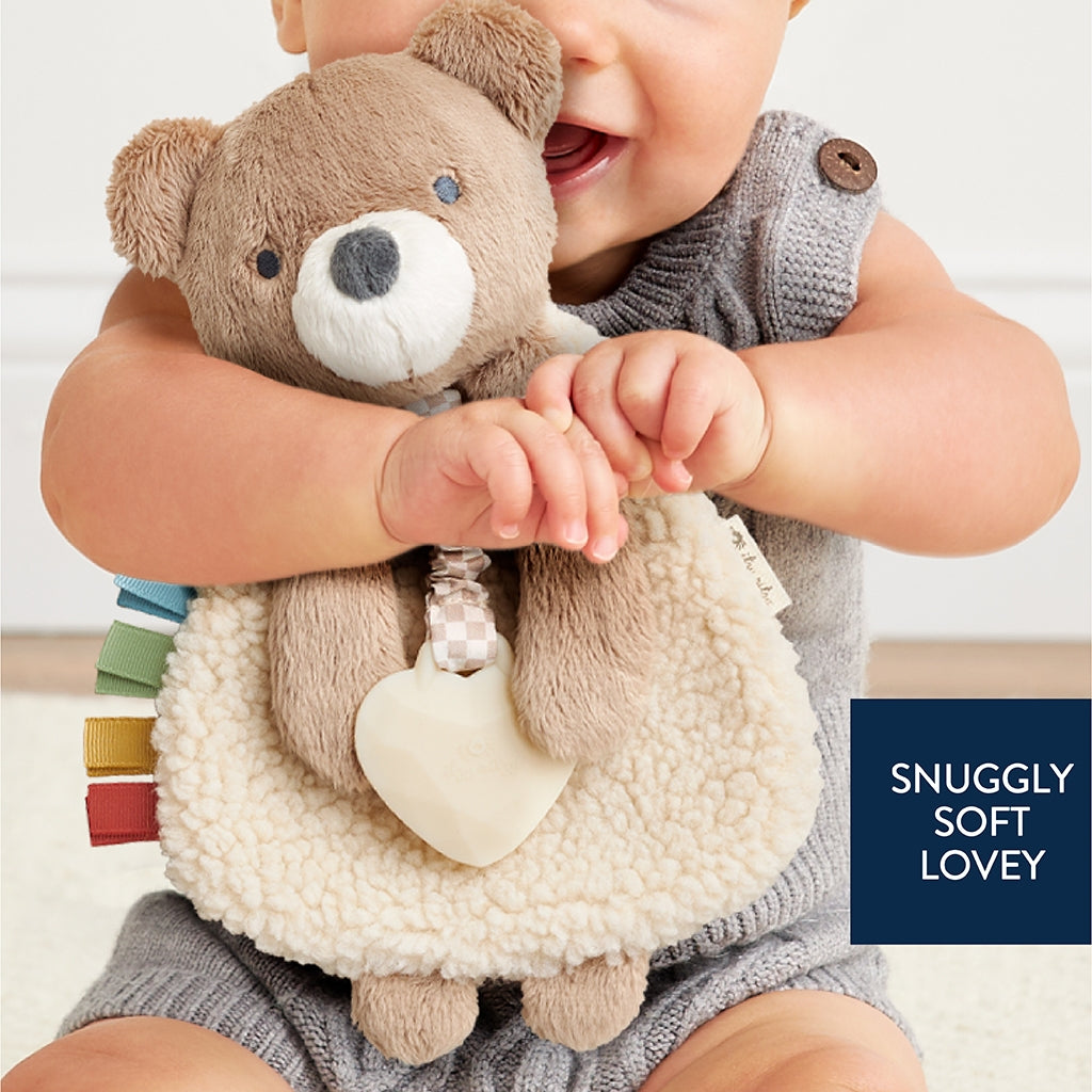 Itzy Lovey Theo Plush and Teether Toy bear