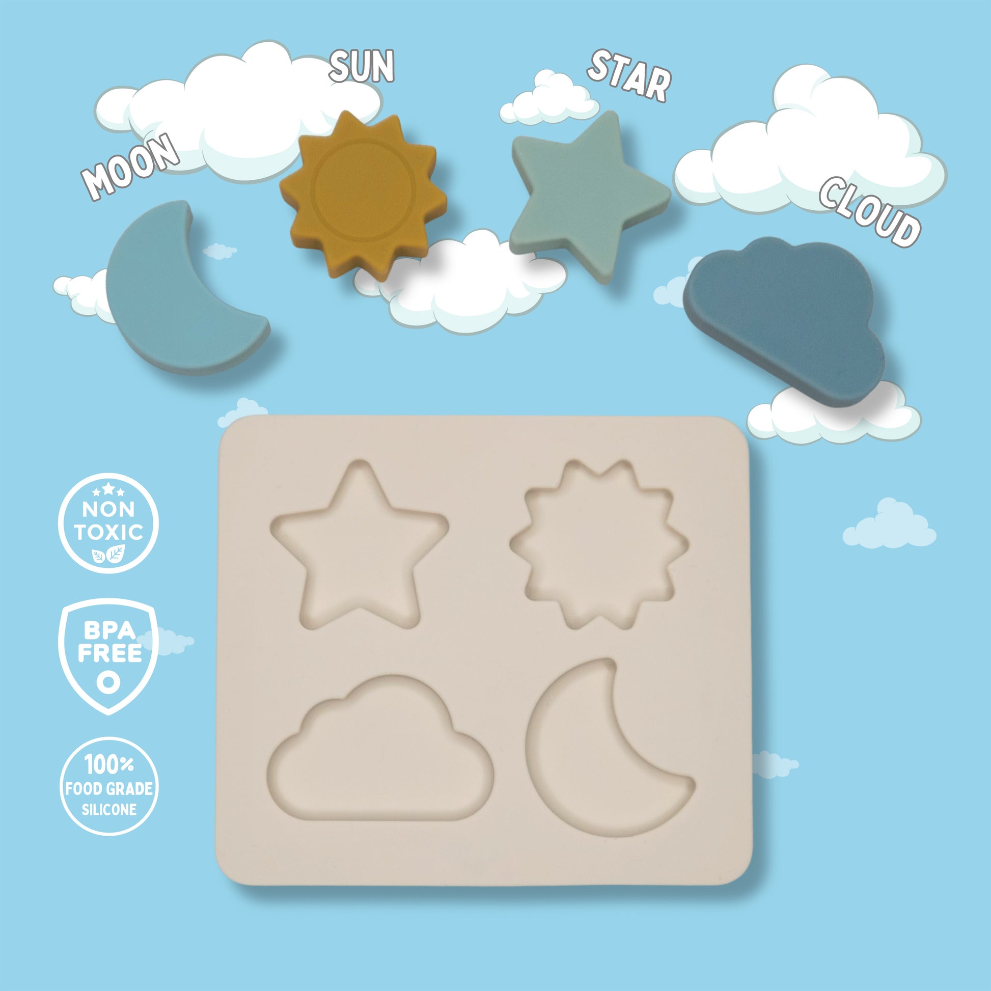 Jedbaby Celestial Star Stacker Silicone Puzzle Toy