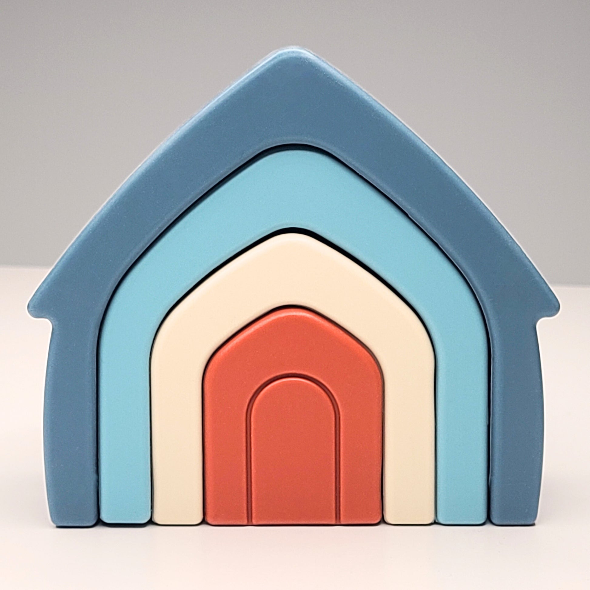 Jedbaby cosy house silicone stacker toy