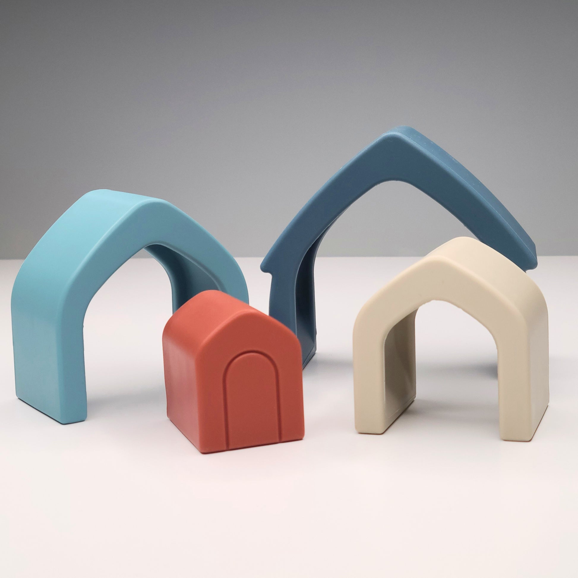 Jedbaby cosy house silicone stacker toy
