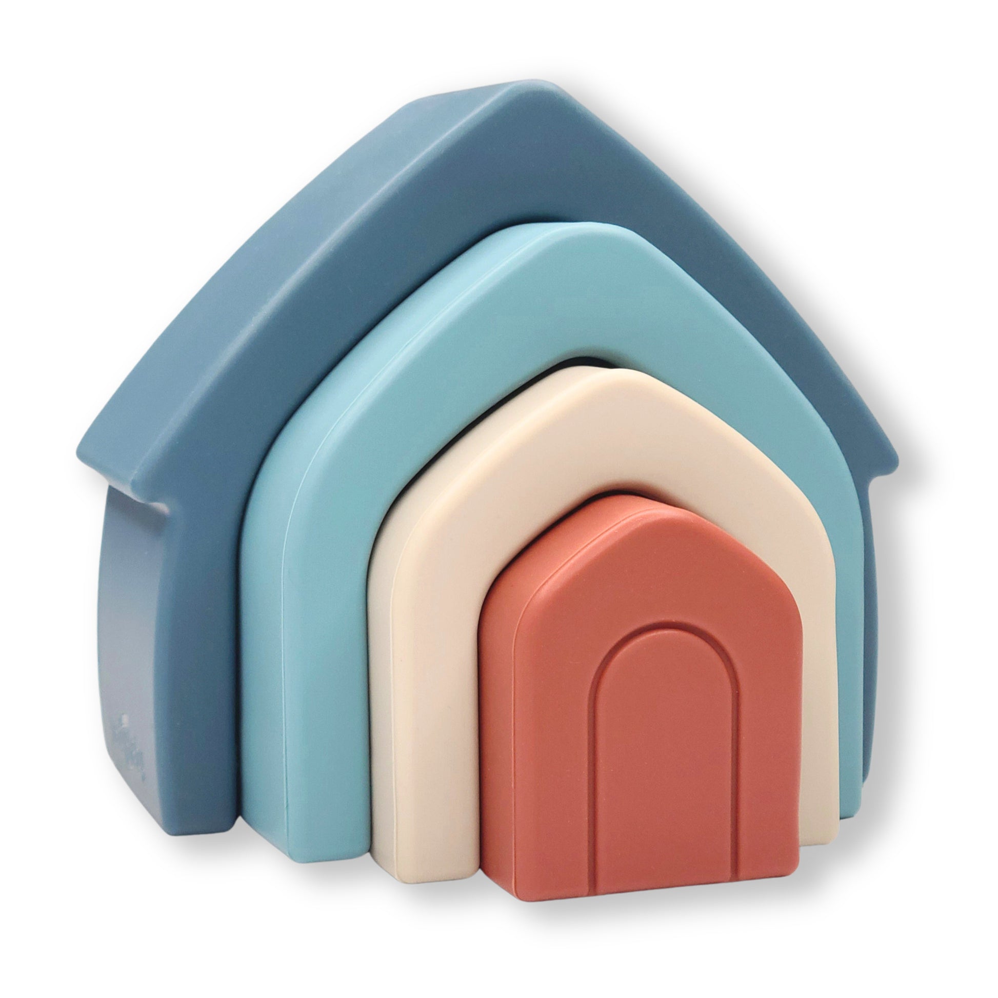 Jedbaby cosy house silicone stacker toy