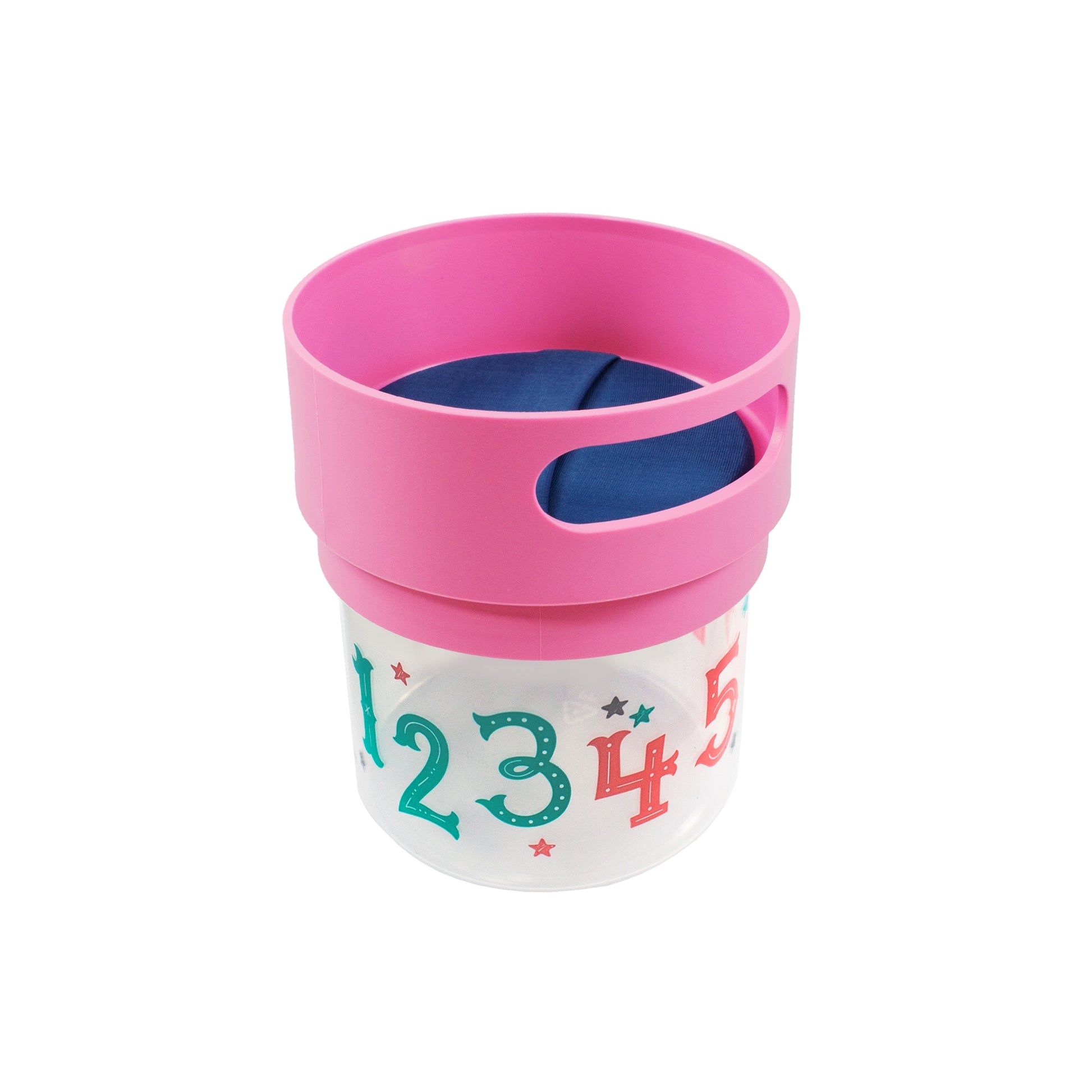 munchie mug spill proof snack cup baby toddler pink