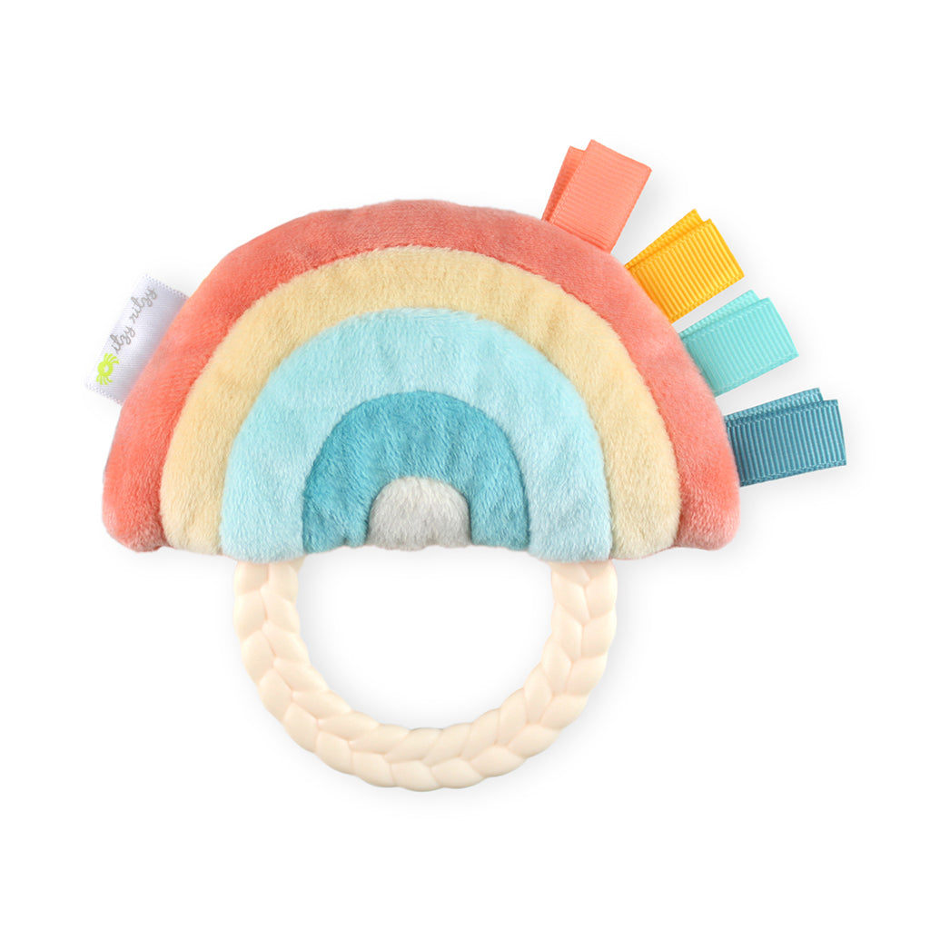 Ritzy Plush Rattle Pal with Teether - Rainbow