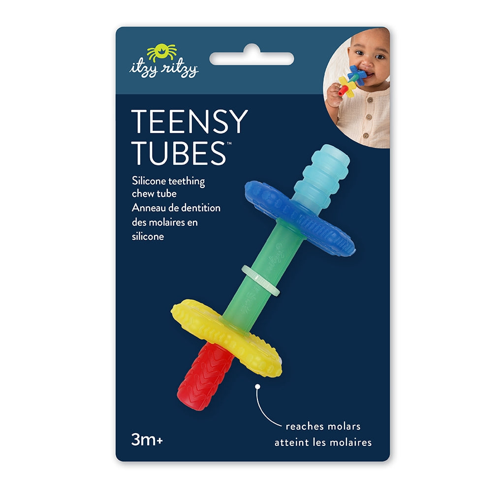 itzy ritzy teensy tube teether teething baby