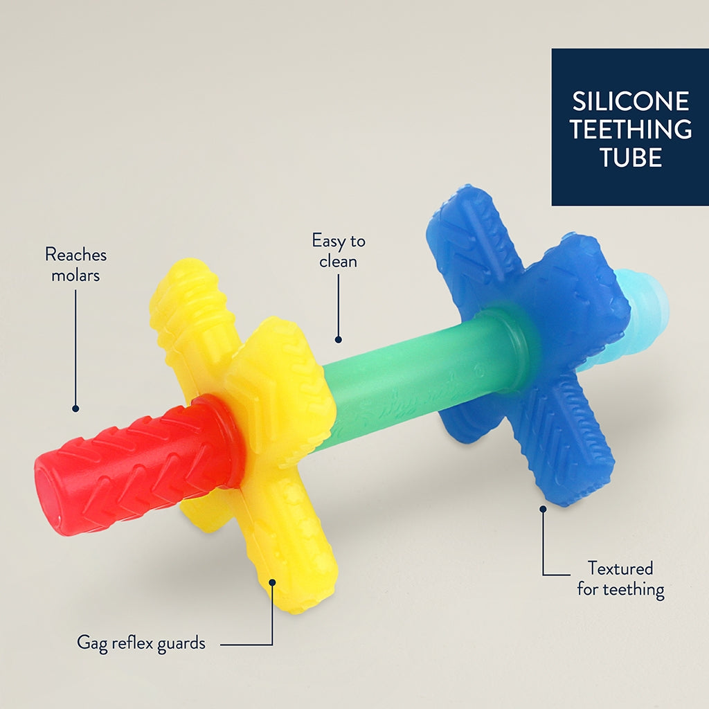 itzy ritzy teensy tube teether teething baby