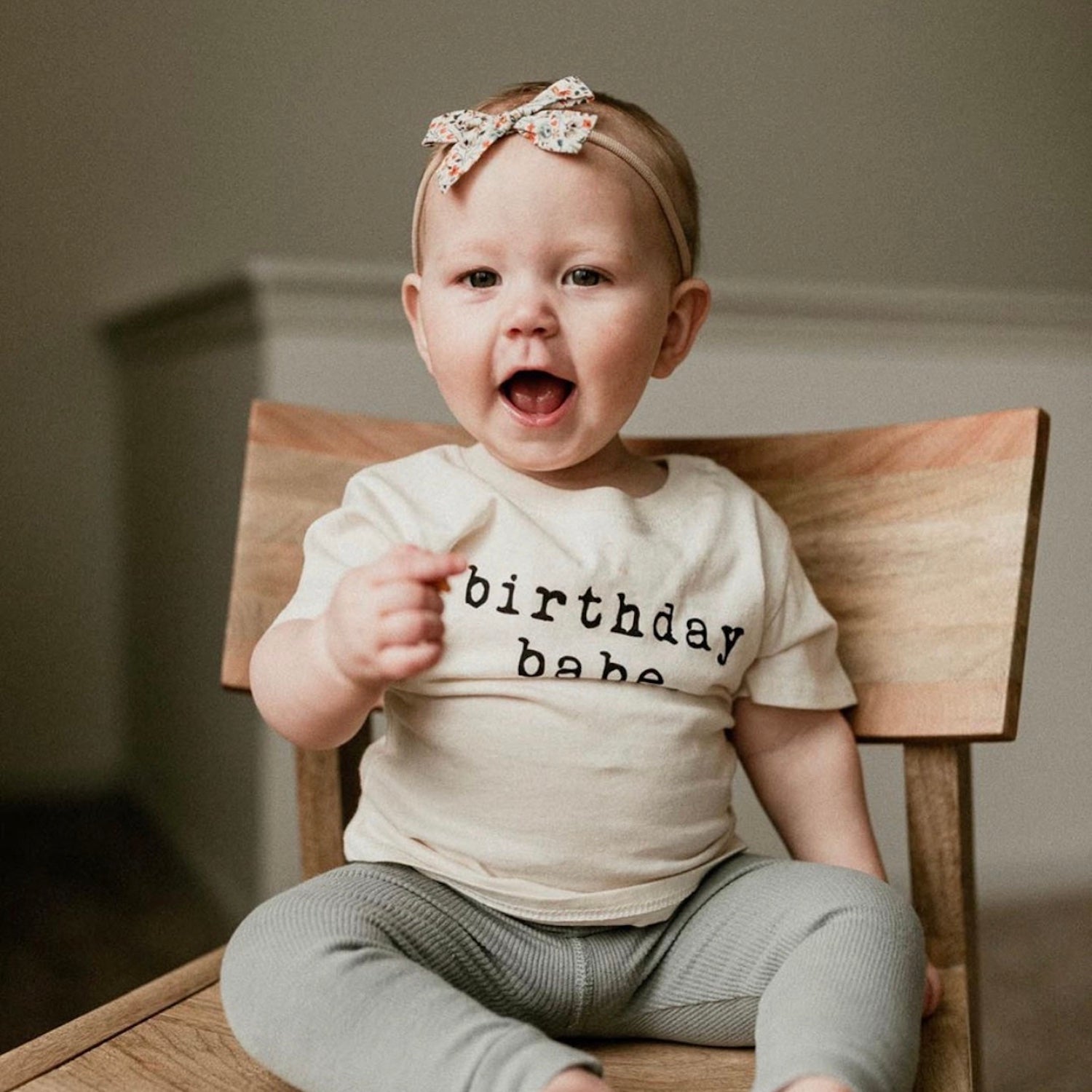 Baby Birthday Babe Short Sleeve Tee Made in USA from 100% GOTS certified organic cotton. Jedbaby