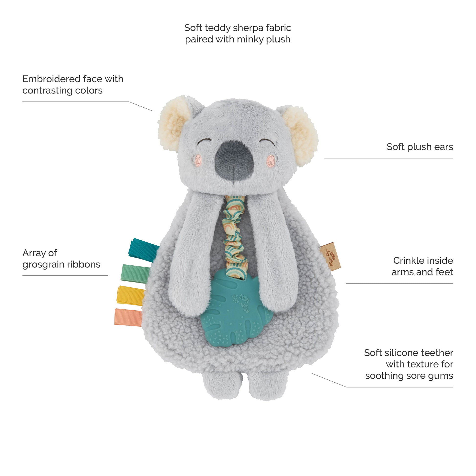 Baby Itzy Ritzy Stuffed Animal Lovey Koala Plush Toy. Jedbaby