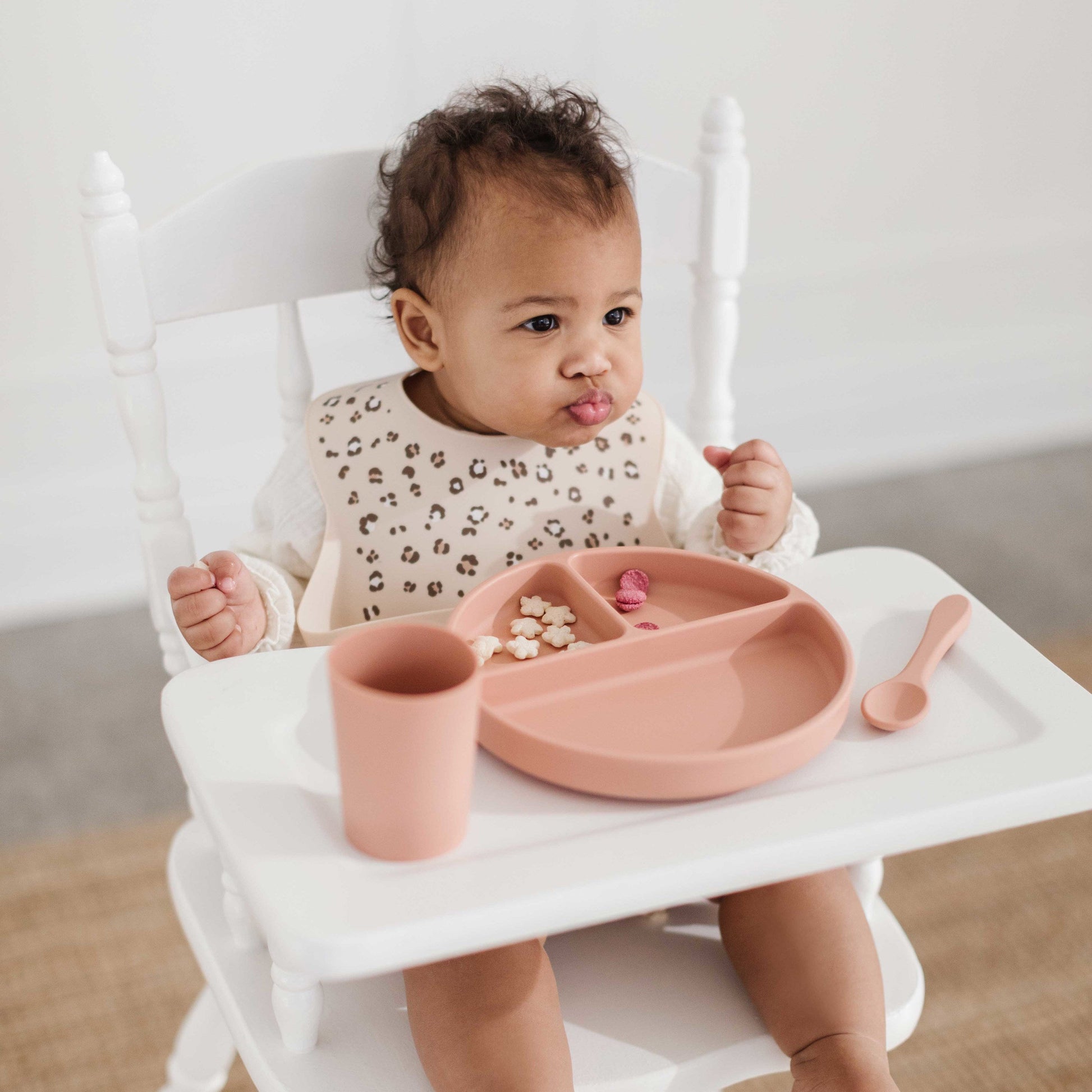 Cheetah Spots Silicone Bib