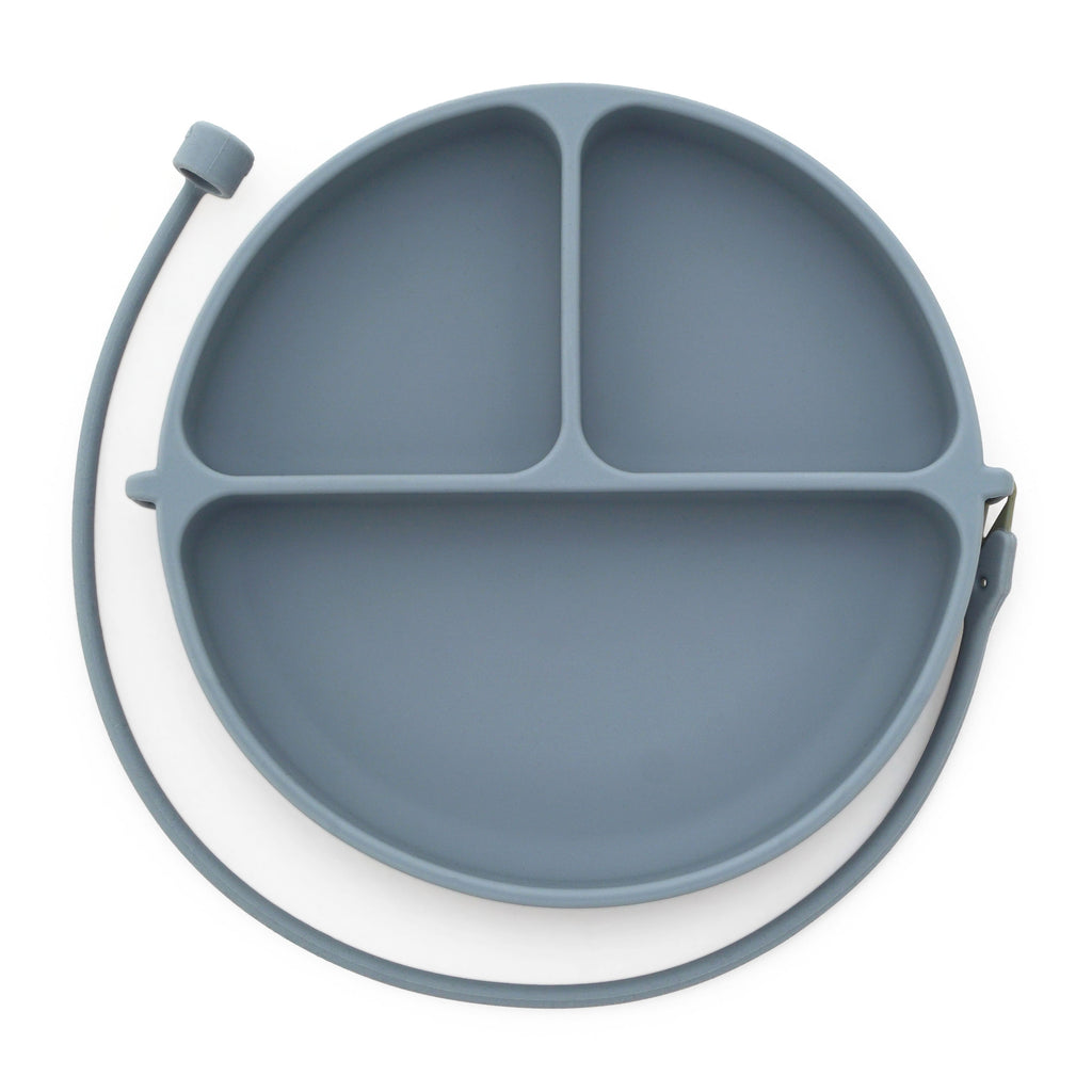 DropLess Plate Tradewinds grey gray silicone suction baby toddler plate