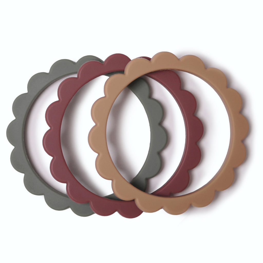 Mushie 3pk Flower Teething Bracelet