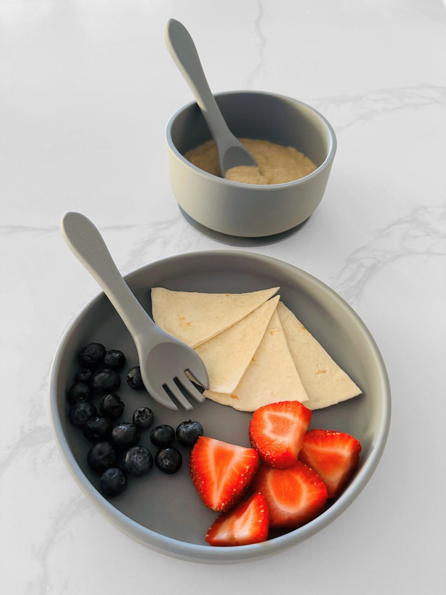 Jedbaby Baby & Toddler Feeding Set in Gray