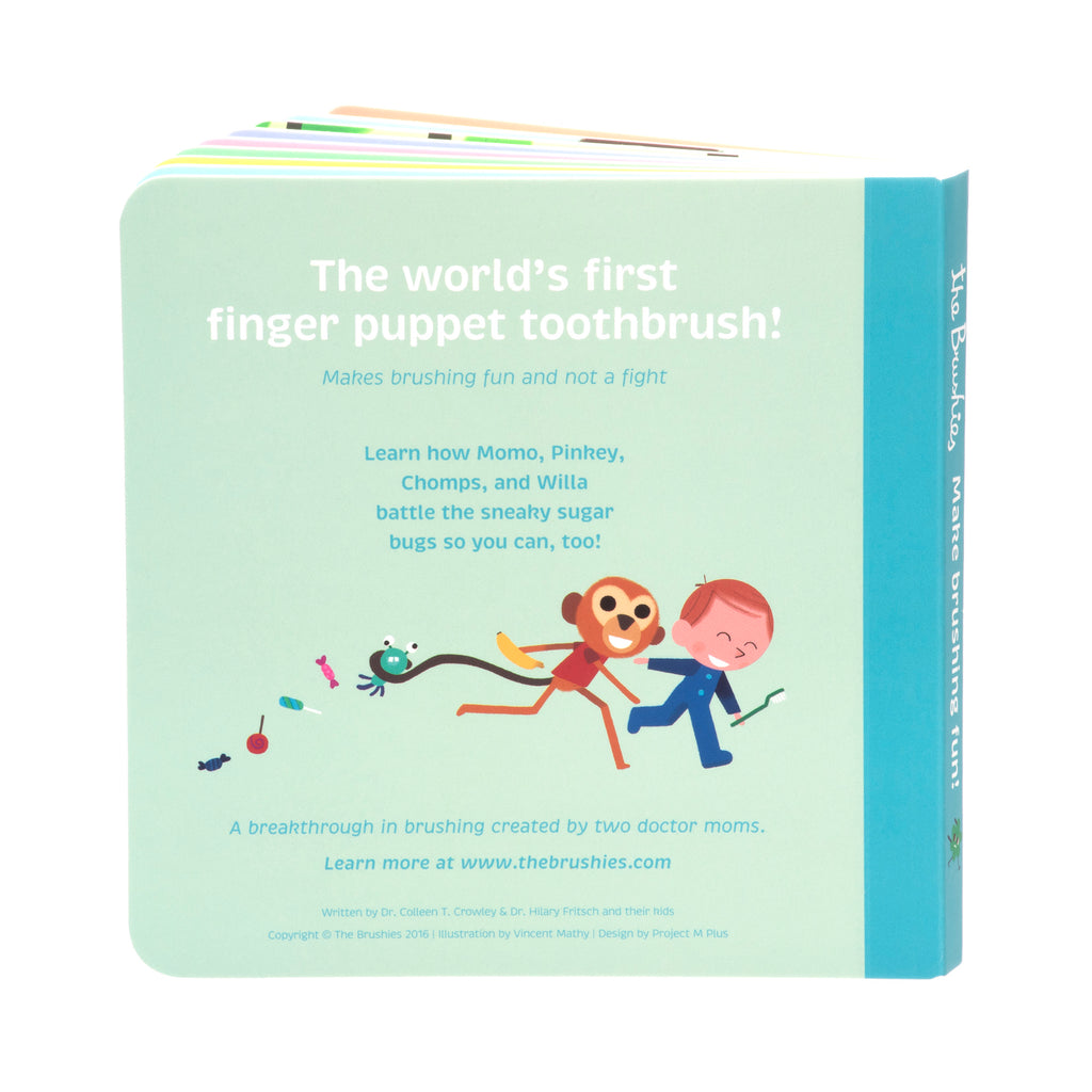 Chomps the Dino Brushie and Book Baby Toddler Toothbrush