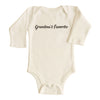 Jedbaby Grandma's Favorite Long Sleeve Organic Cotton Baby Onesie Bodysuit