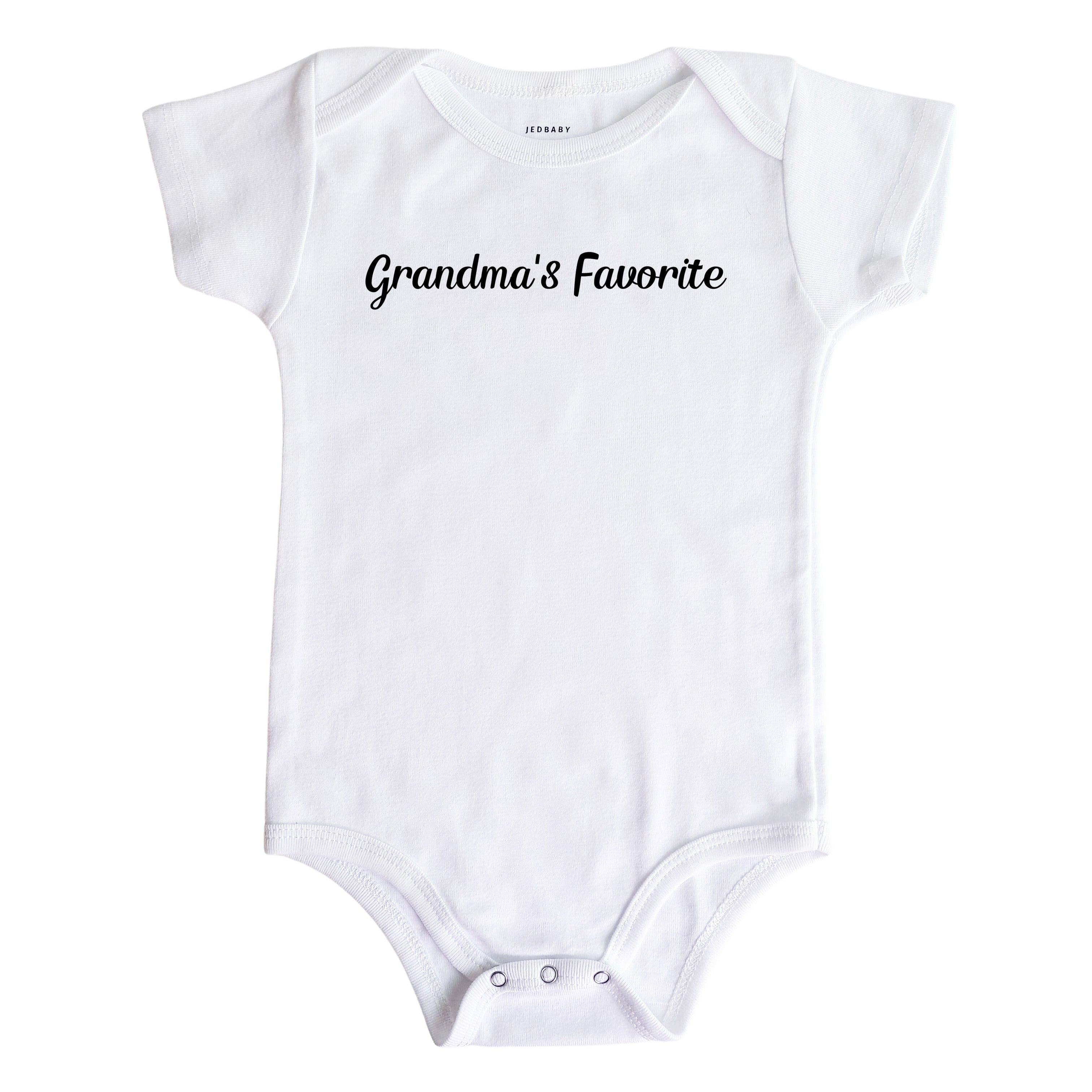 Jedbaby Grandma's Favorite Short Sleeve Baby Onesie Bodysuit