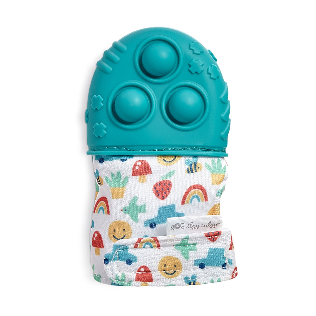 itzy rrutzy mit pop teething mitten baby teether