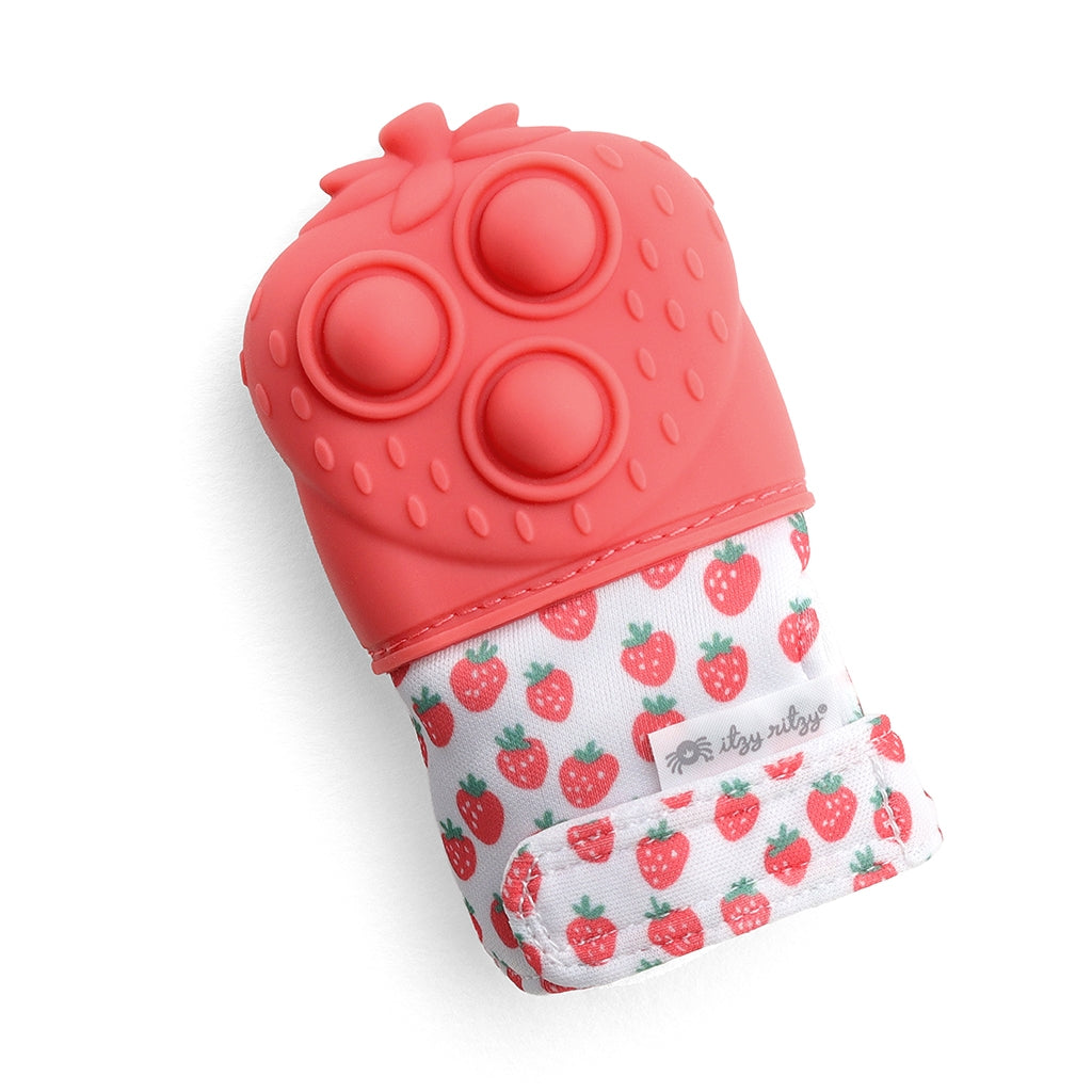 itzy rrutzy mit pop teething mitten baby teether
