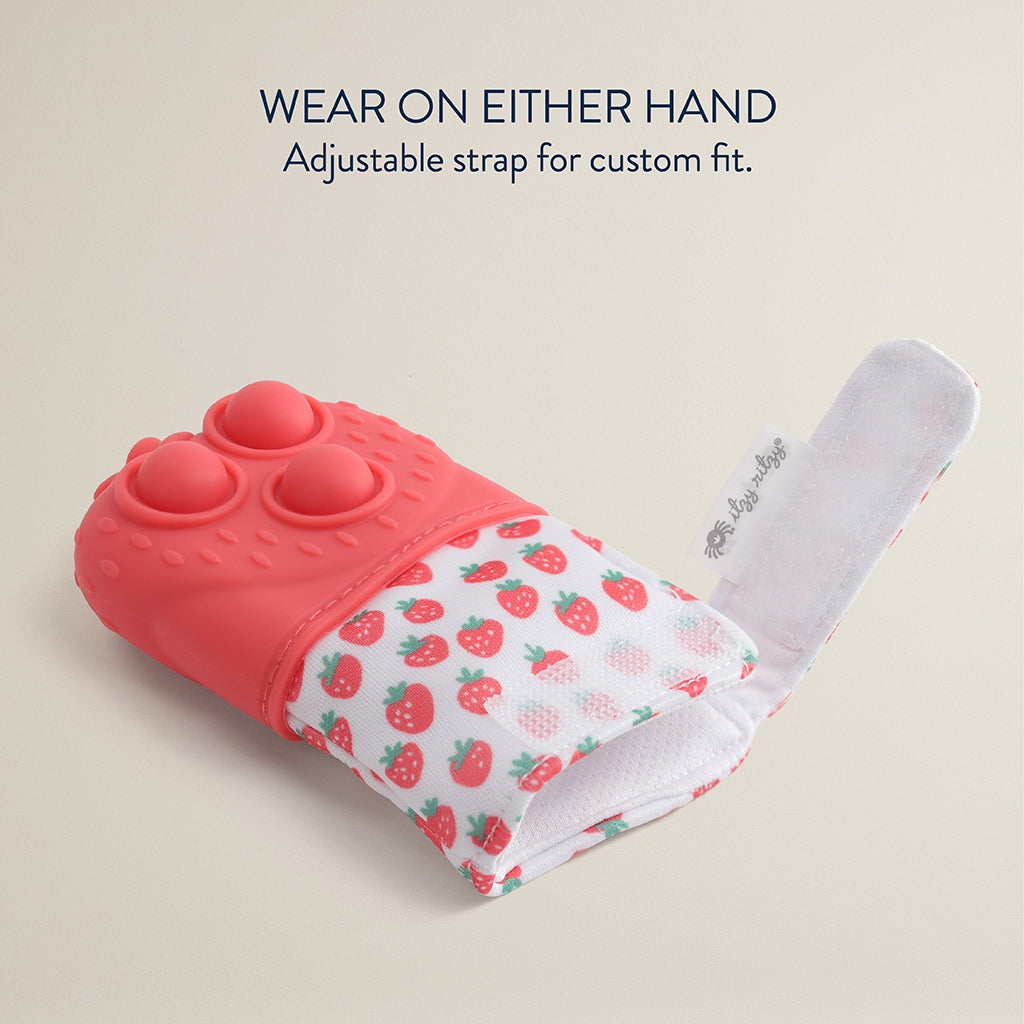 itzy rrutzy mit pop teething mitten baby teether