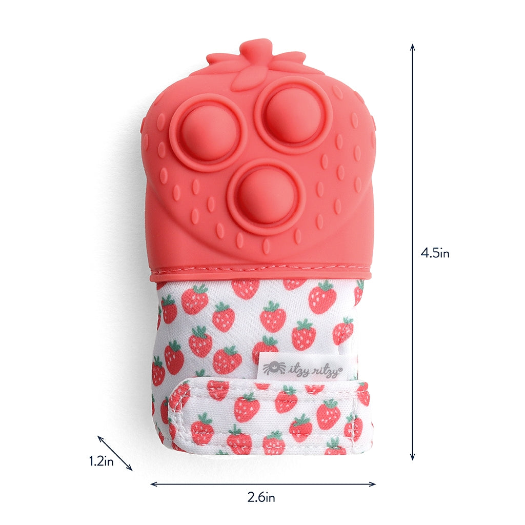 itzy rrutzy mit pop teething mitten baby teether