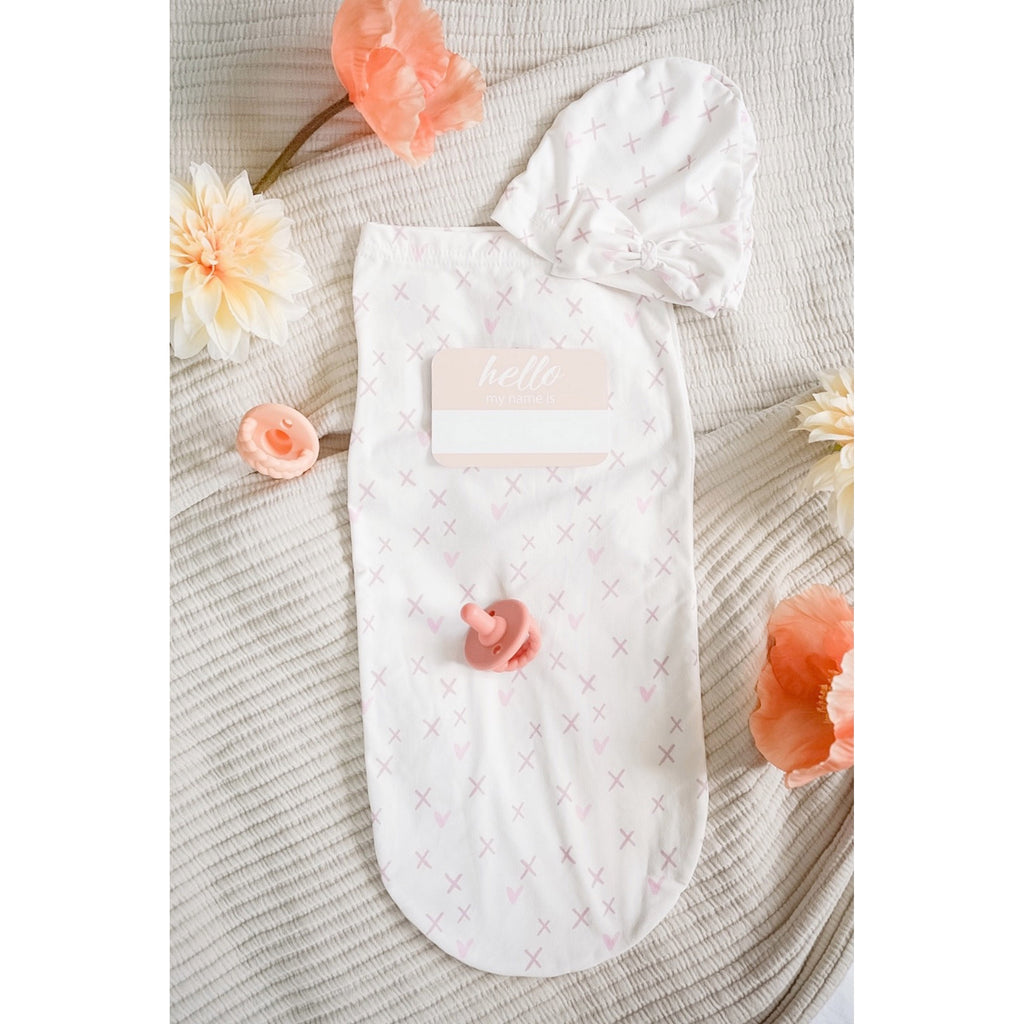 Cutie Cocoon Matching Cocoon & Hat Set - Cross Your Heart