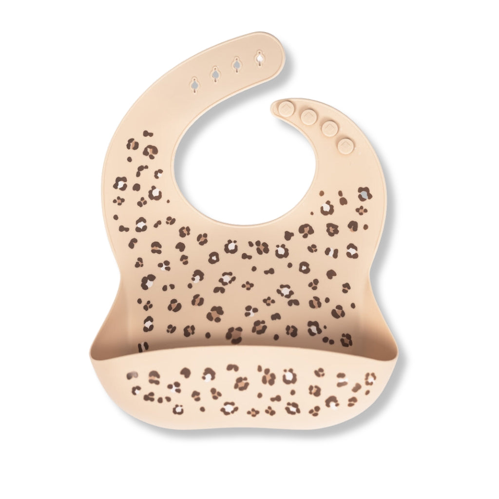 Cheetah Spots Silicone Baby Bib