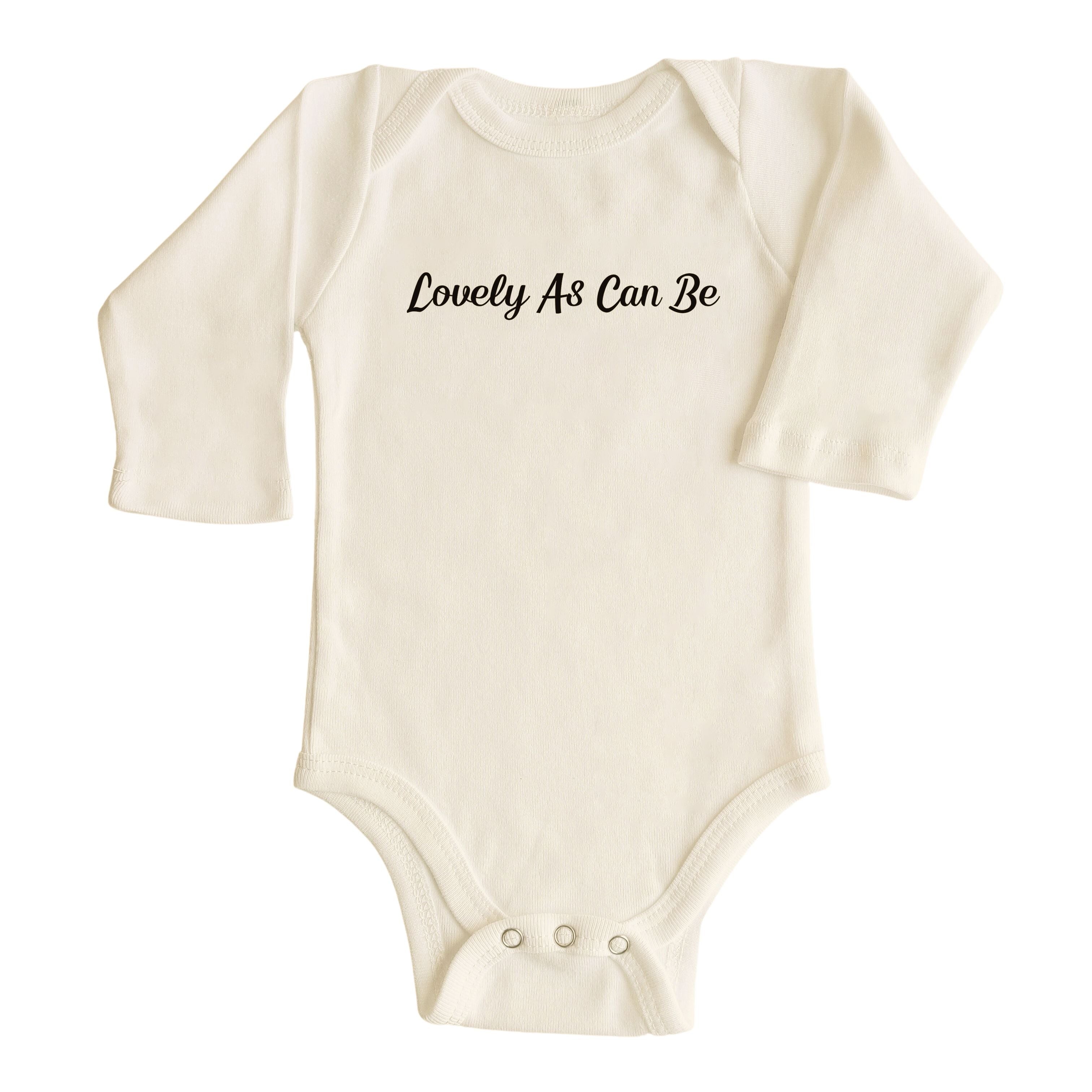 Jedbaby Lovely As Can Be Long Sleeve Organic Cotton Baby Onesie Bodysuit