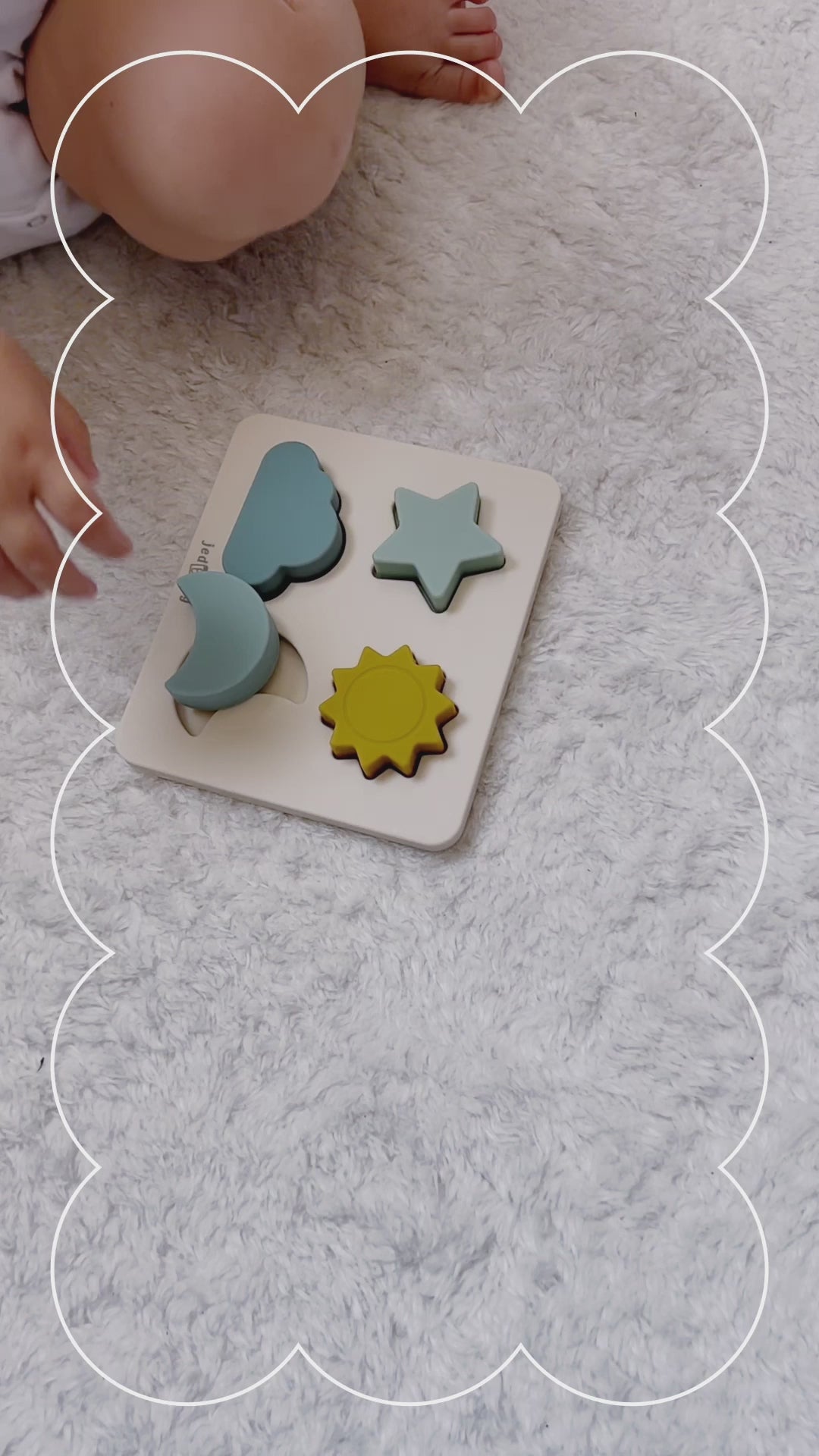 Jedbaby celestial puzzle silicone toy for kids