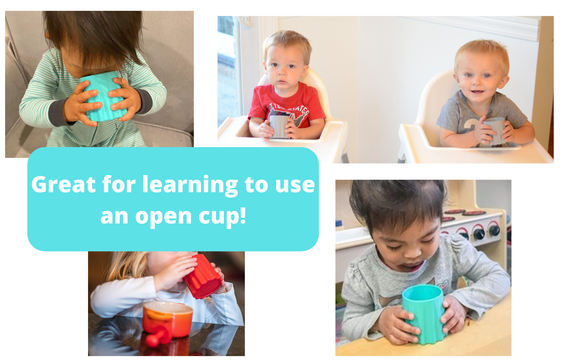 Tough To Tip Baby Toddler Cups, 2-Pack