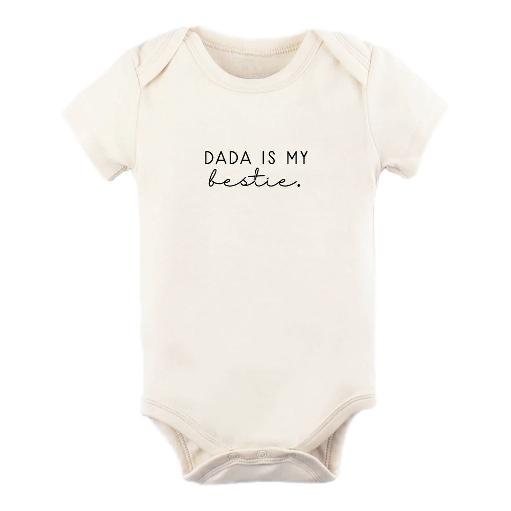 Baby Dada is My Bestie Organic Cotton Bodysuit Short Sleeve Jedbaby
