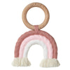 Ali+Oli Pink Infant Baby Rainbow Macrame Teething Toy