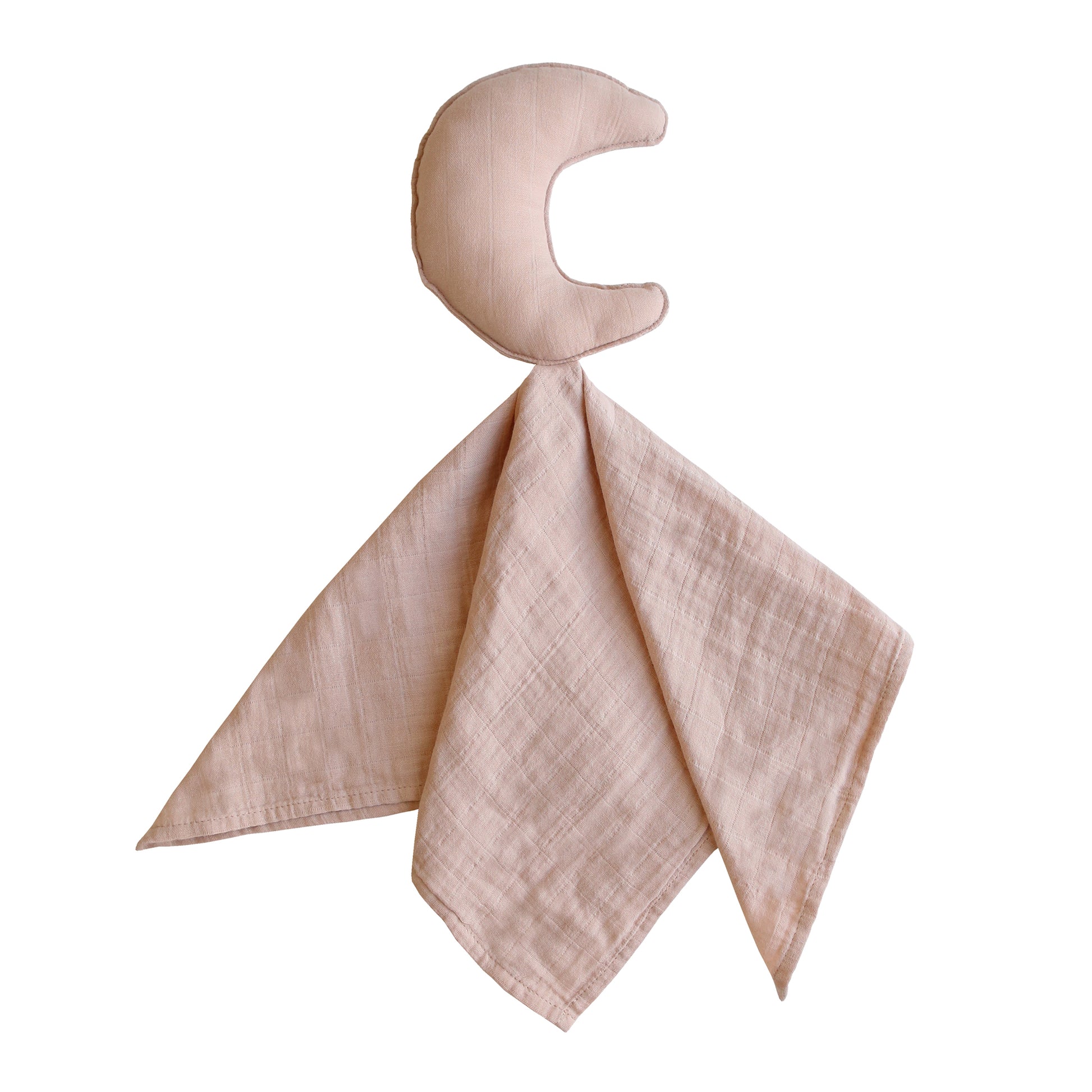 Newborn Infant Baby Mushie Blush Moon Lovey Blanket. Jedbaby