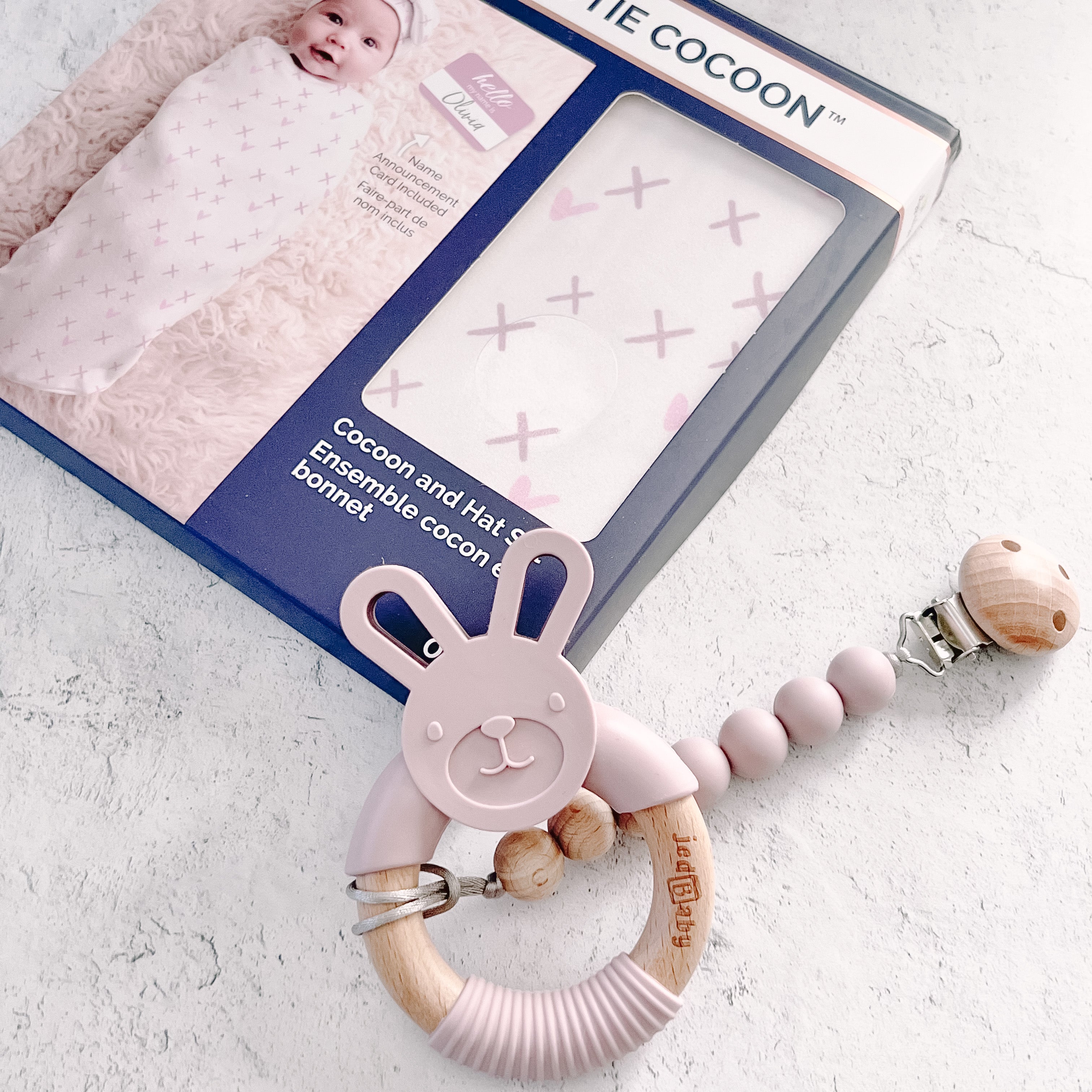 Cutie Cocoon Matching Cocoon & Hat Set - Cross Your Heart