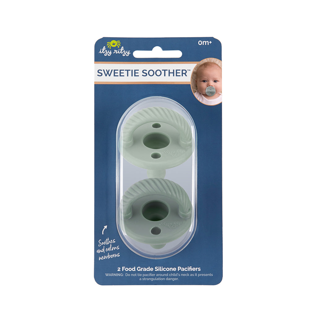 Newborn Infant Baby Itzy Ritzy 2pk Agave Succulent Cables Sweetie Soother Pacifier Set. Jedbaby