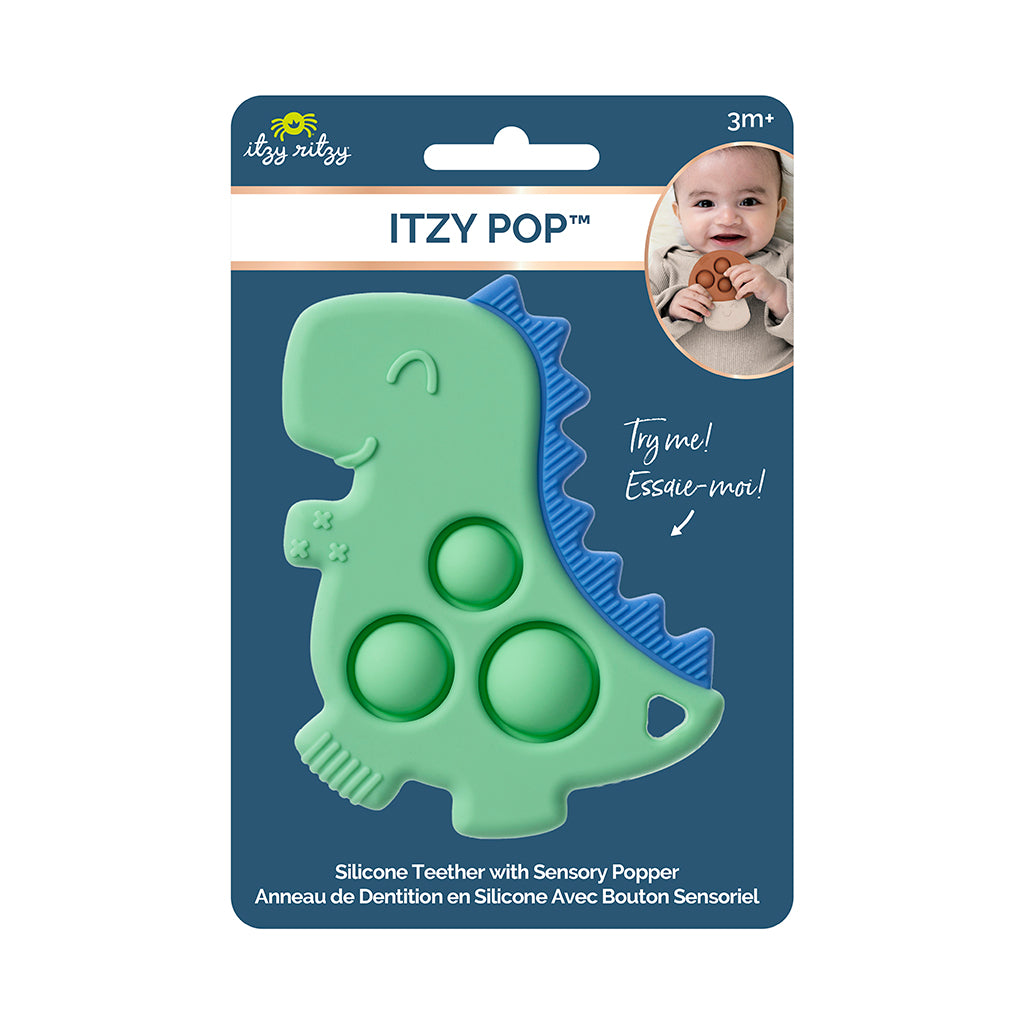 Itzy Pop Dino Popper Fidget Toy Teether
