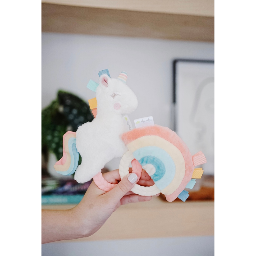 Ritzy Plush Rattle Pal with Teether - Unicorn