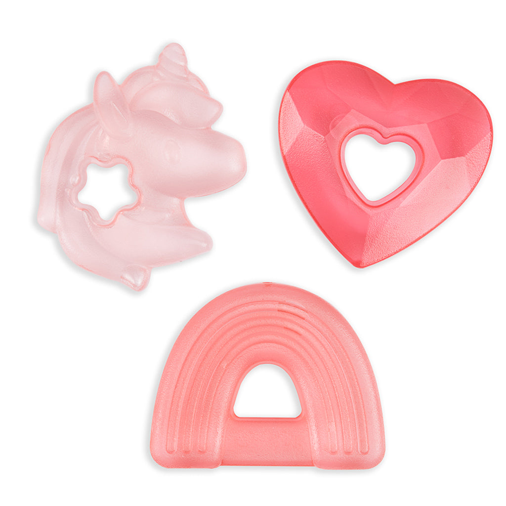 Infant Baby Itzy Ritzy 3pk Cutie Coolers Unicorn Water Filled Teethers. Jedbaby
