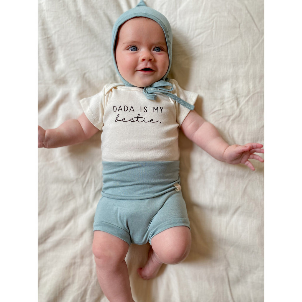 Baby Dada is My Bestie Organic Cotton Bodysuit Short Sleeve Jedbaby