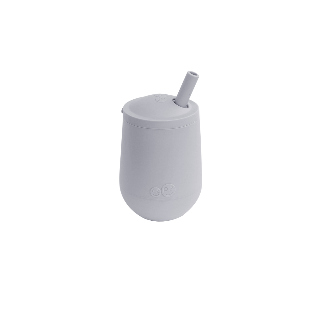 Ezpz Pewter Baby Mini Cup + Straw Training System Pewter